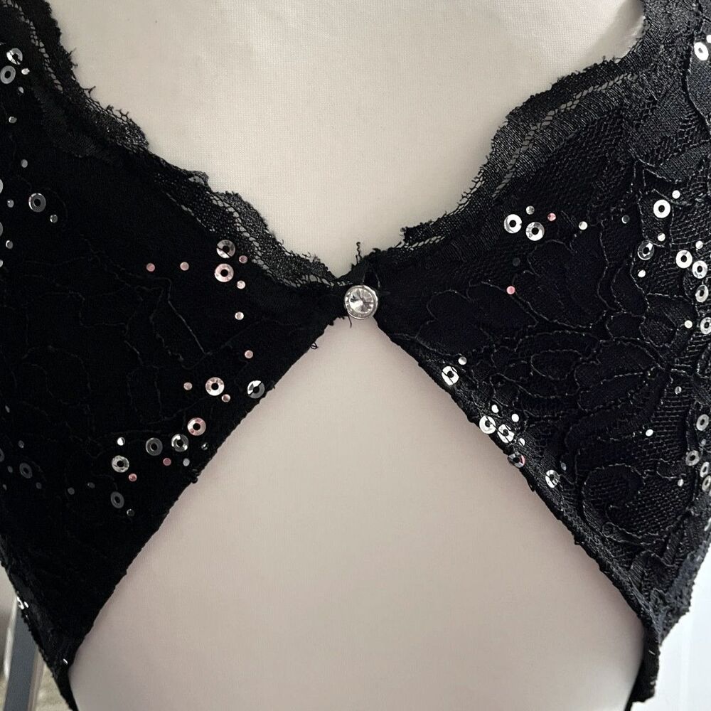 My Michelle Black Sequin Gown – NWT Size 9 - Picture 11 of 15